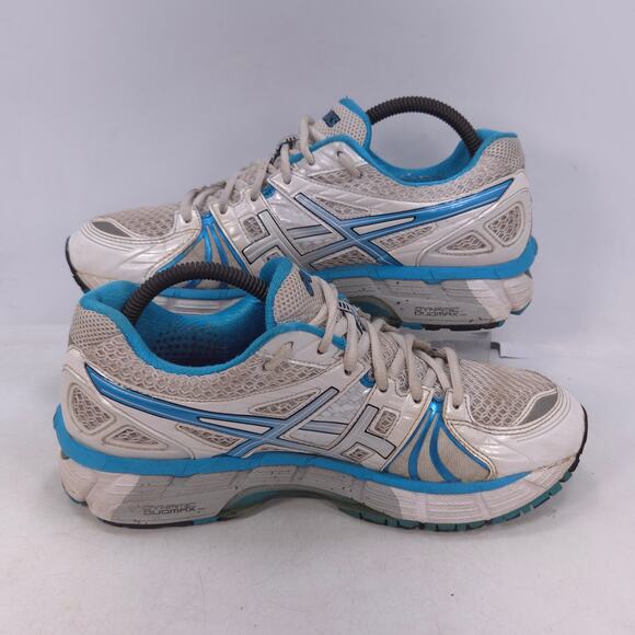 Asics Gel-Kayano 18 Athletic Lace Up Running Shoes Womens Size 9 T250N White - Picture 5 of 10